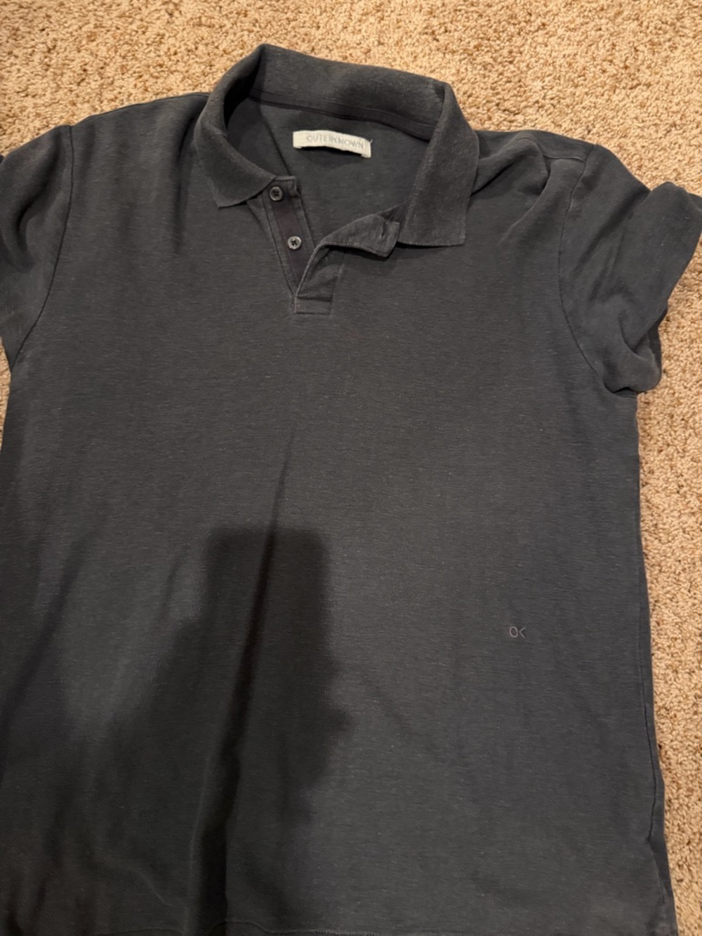 Outerknown Charcoal Polo Shirt